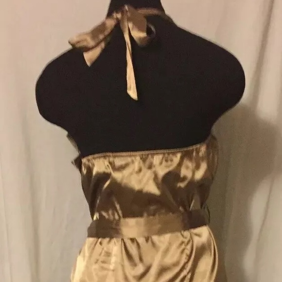 Women’s XL gold halter tie back. Tie waist, blouse - Picture 8 of 8